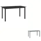 Garden Table Tea Sofa Coffee Side Dining Table Aluminium and Glass Patio vidaXL