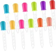 Hoement 12pcs Silicone Dropper Pipettes for Elderly Dropper Feeding Droppers Silicone Fall Sensory Bin Items Dropper for Hot Wax Eyedropper Lab Scale Hood Candy Dropper Droppers