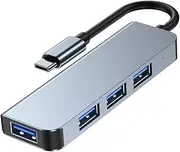 QUMIIRITY -c Dock Holder Hub USB Hub for Laptop 4 USB 3.0 Ports Multipurpose Expansion Adapter Aluminum Alloy