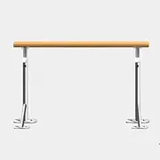 Wall-Mounted Ballet Barre Bar Solid Wood Height Adjustable Dancing Fitness Poles Suitable for Adults and Children,A Landing