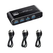 Dual-port HDMI 2.1 KVM Switch 2X1 4K 120Hz 4 Port USB 3.0 8K 60Hz With Hotkey t