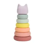 7pc Annabel Trends Baby/Child Chew Teether/Toy Silicone Cat Stackables Set 0m+