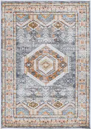 Providence Zaida Traditional Grey & Terracotta Rug