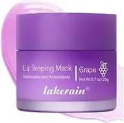 IEFIEL 3 Pack Hydrating Lip Mask Overnight Moisturizing Balm for Women Girls Non Greasy Smoothing Essential Dry Lips Treatment Grape One Size