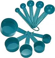 uxcell Measuring Spoon Set, Home Essentials Cooking and Baking Tools for Coffee Cocktail Tea Navy Blue