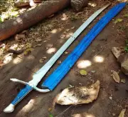 Wheel of Time Sword Heron Marked buster Functional Custom Carbon Steel Scabbard