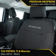 Nissan Patrol Y62 - Ti & Warrior - GP6 Premium Neoprene 2x Front Seat Covers (Available)