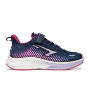 Zephyr 2.0 Girls Runners - Navy/Lavender/Fuchsia V Strap