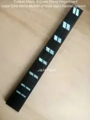 Custom Made Ebony A Fingerboard Inlaid White MOP 16pcs Parallelogram for Gibson