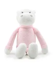 [The Peanutshell] Hippo Plush Knitted Cotton Soft Animal Baby Toy 35cm