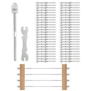 VEVOR 51 Pack Cable Railing Swage Threaded Stud Tension End Fitting Terminal for
