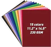 MAXECHO 15 Pcs 11.2" x 14.5" Poster Board Paper Assorted Colored Posterboard 230 GSM Thick Blank Smart Vision Boards for School Drawing Art Craft DIY Party Decorations Science Fair Board Supplies