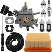 [AUTOKAY] 4283-120-0601 Carburetor Kit Fits for STIHL BR800 BR800X BR800CE Backpack Leaf Blower with Air Filter Replace#4283 141 0300