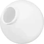 KastLite 6" White Acrylic Lamp Post Globe | 3.14" Fitter Neck