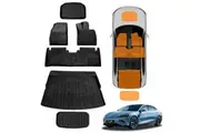 3D Floor Mats Boot Liner Set for BYD Seal 2023-2025 All Weather Heavy Duty Front Trunk Toolbox Cargo Cover