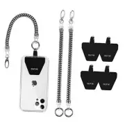 Phone Lanyard Tether with 4 Patch- 2× Phone Tether, 4× Phone Patch with