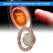 Car Push Start Button Cover Compatible for Land Rover 4cm Rose Gold Tone