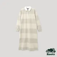 在飛比找蝦皮商城優惠-【Roots】女裝-戶外玩家系列 POLO領有機棉條紋洋裝