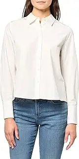 [Derek Lam 10 Crosby] Women's Aria Pleated Back Cropped Shirt