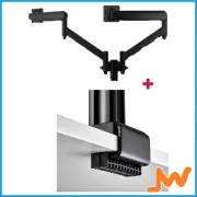 Atdec AWMS-2-D13 Dual Monitor Arms C Clamp - Black