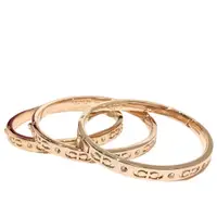在飛比找松果購物優惠-COACH 玫瑰金色雙C LOGO 晶鑽手環 #59083 