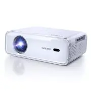 Eazze D1 Smart Projector with WiFi and Bluetooth, Netflix-Officially White