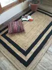 Runner Rug 100% natural braided jute handmade carpet modern rustic look area rug