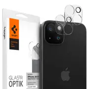 SPIGEN iPhone 15 / 15 Plus / 14 / 14 Plus Camera Lens Protector, Genuine Optik Slim Glass 2PCS for Apple