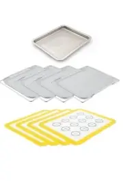 NUWAVE BRAVO XL 9 PIECE COOKING KIT SET - STAINLESS TRAY, RACKS, BAKING MATS