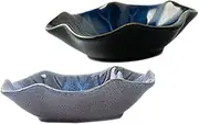 LALADEFIEE Lotus Leaf Pattern Ceramic Dipping Plate Sauce Bowl for Condiments