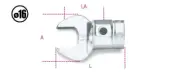 Beta Tools 642 Open Jaw Wrench for Torque Bars 604/B (16mm Dr) 12mm 006420012