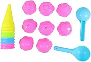 Abaodam 1 Set Kids Beach Sand Toys Plastic Ice Cream Cone Scoop Model Beach Sandbox Mold Toy for Children Sand Supplies