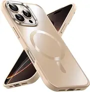 JETech Magnetic Case for iPhone 16 Pro Max 6.9-Inch Compatible with MagSafe, Luxury Metallic Luster Matte Back Slim Shockproof Electroplated Phone Cover (Desert Titanium)