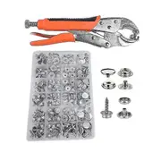 Snap Fastener Kit Adjustable Pliers for Snap Buttons,Snap Fastener Tool Kit with Snap Button Set fo As Shown
