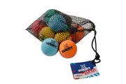 10pc Summit Global School Bounce Rubber Hand Balls w Mesh Bag 60mm Assorted