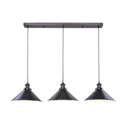 Ambrose Modern 3-Lights Metal Shade Ceiling Lamp Light Pewter