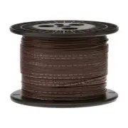 22 AWG Stranded Hook Up Wire, Brown, 500 ft, 0.0500" Dia, UL1429, 150V