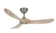 Dc Ceiling Fan Small Eco Genuino Chrome Wood 122 CM Fan Remote Control