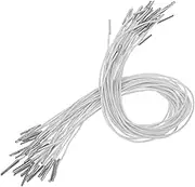 Angoily 25pcs Elastic Barbed Cords for DIY Masks Hats Crafts Stretch Loop Band with Ends Comfortable Touch Easy to Use for Securing Journals Folders More