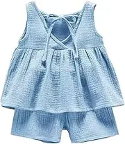 Hat Girl Spring Summer Autumn Cotton And Linen Vest Fashionable Two Piece Set Short Sleeve Set