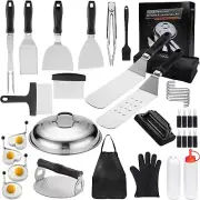 Griddle Accessories Kit, 40pc Commercial Grade Flat Top Grill Accessories for Bl