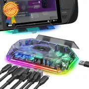 RGB Docking Station for Steam Deck 8-in-1 4K HDMI USB-C Ethernet Hb0801S