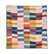 Anchal Multi-Check Patchwork Reversible Quilt, Queen
