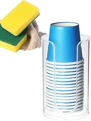 Cup Holder - Cup Holder for Kitchen | Cup Holder Expander | Paper Cup Dispenser | Re-Usable Dispenser Cup Holder | Mouthwash Paper Cup Holders | Automatic Remove Cup Holder Cup Organizer for Kitchen