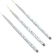 DECORNIJIA 3pcs Nail Art Brush Set Precision Liner Brushes for Manicure Marbling Handle Design Professional Nail Tools for Detailed Painting and Dotting