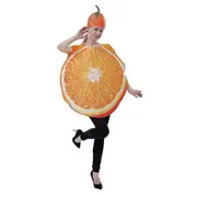 Unbrand Funny Halloween Fruit Slice Costume for Adults - Orange Vegetable Pie Party Bar Performance Clothing