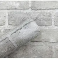 在飛比找樂天市場購物網優惠-韓國原裝酷斯尼自黏壁布-Silver Gray石紋灰磚