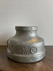 3" x 1-1/2" NPT Reducing Coupling Galvanized Malleable Iron 150