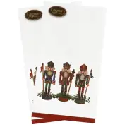 Caspari Paper Guest Towel Napkins, NUTCRACKERS - 2 Packs (8020G)