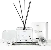 Reed Diffuser Set,100ml Woody Fragrance Diffuser with Sticks Home Fragrance Reed Diffuser for Bathroom Bedroom Shelf Decor Essential Oil Diffuser（French Black Juniper
